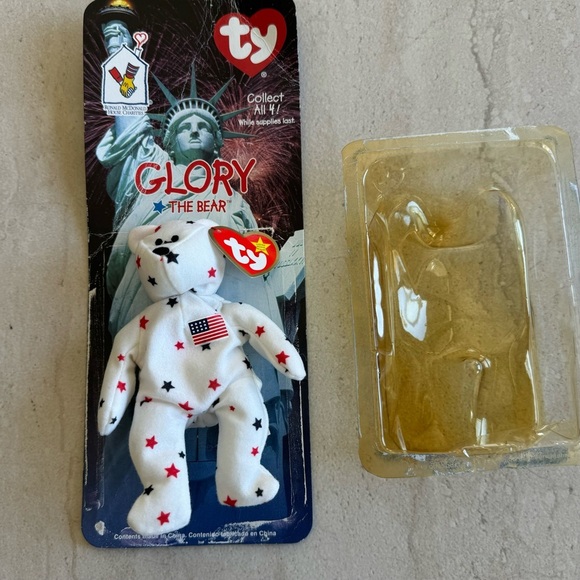 ty Glory The Bear 1997-1998 - Teenie Beanie Babies Collectible Vintage - Picture 1 of 5